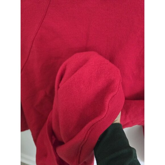 Hanes Deadstock Vintage 90s Red Crewneck Relaxed Cotton Blend Sweatshirt XL - Picture 7 of 8